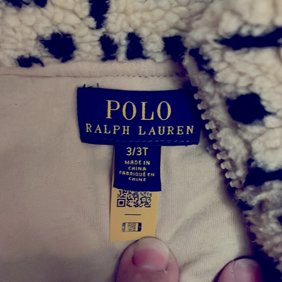 Polo 3t girls cheetah print 1/2 zippered pullover - Picture 2 of 4